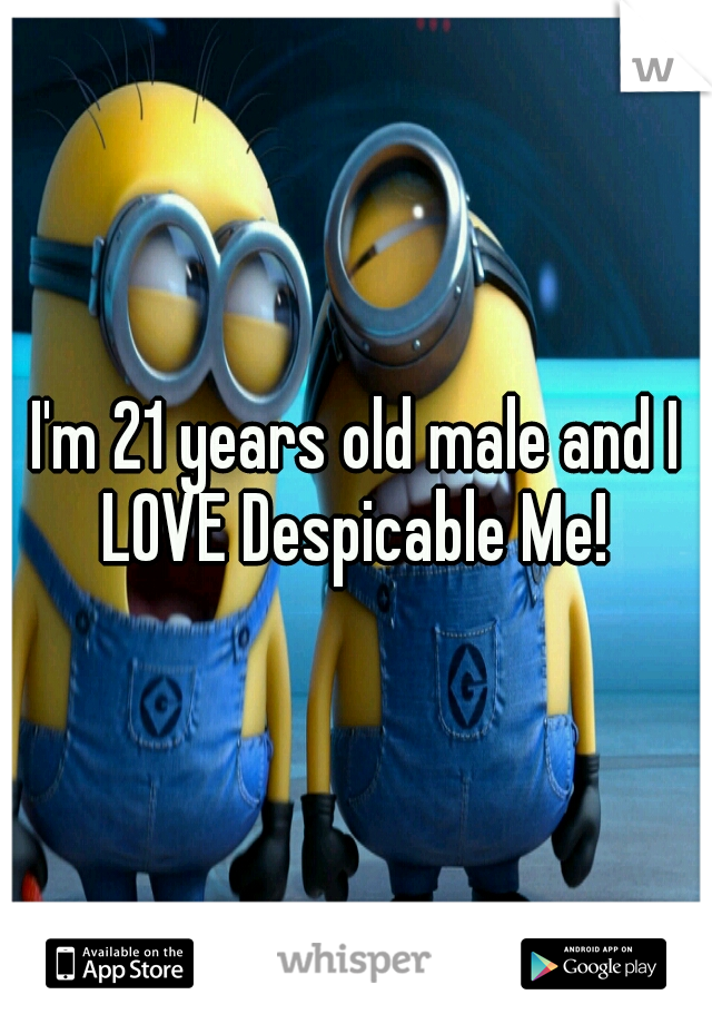 I'm 21 years old male and I LOVE Despicable Me! 