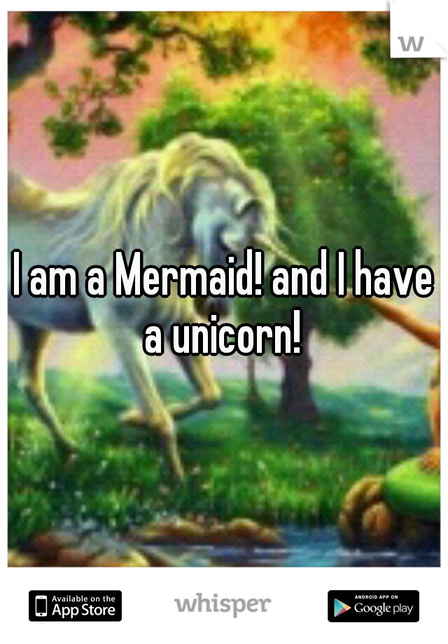 I am a Mermaid! and I have a unicorn! 