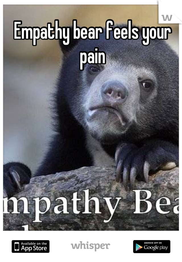 Empathy bear feels your pain