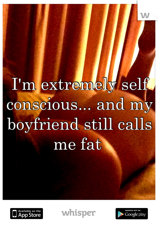 I'm extremely self conscious... and my boyfriend still calls me fat 