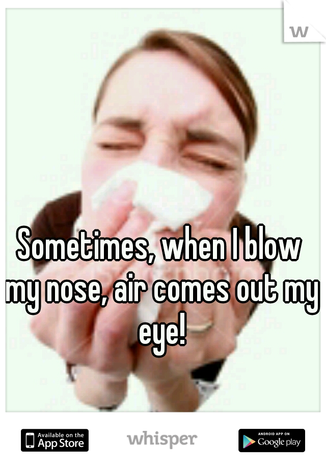 Sometimes, when I blow my nose, air comes out my eye!