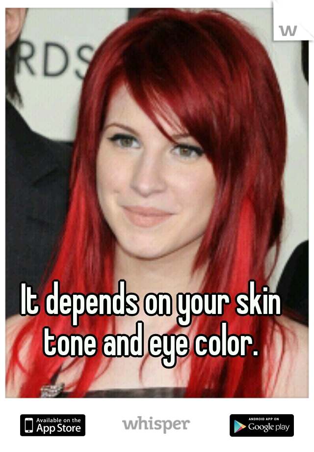 It depends on your skin tone and eye color. 