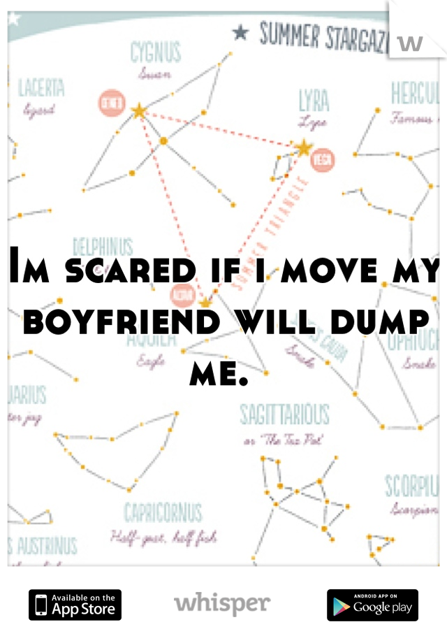 Im scared if i move my boyfriend will dump me. 