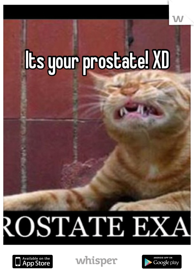 Its your prostate! XD