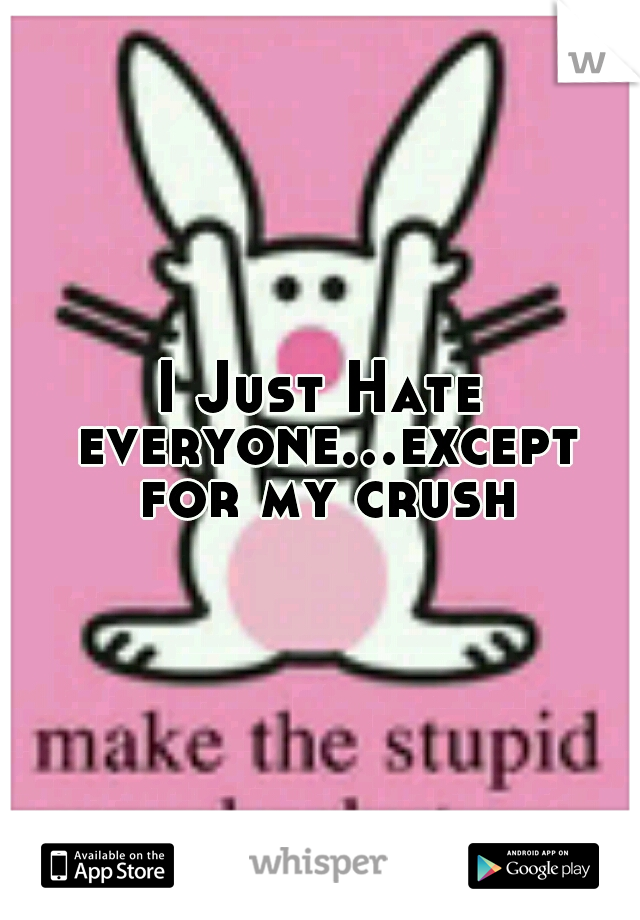 I Just Hate everyone...except for my crush