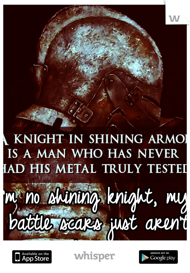 I'm no shining knight, my battle scars just aren't obvious...