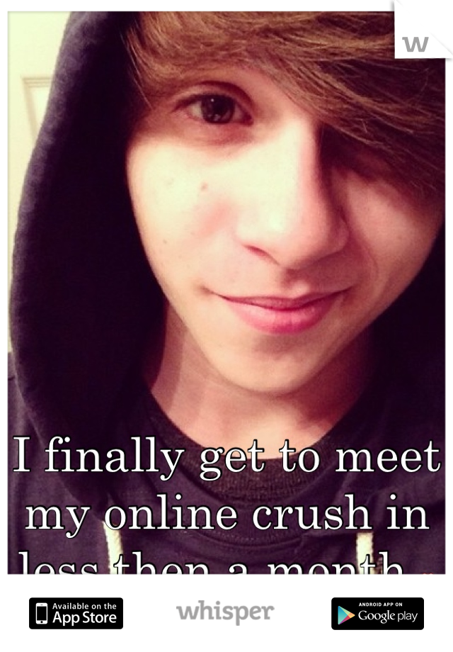 I finally get to meet my online crush in less then a month ❤