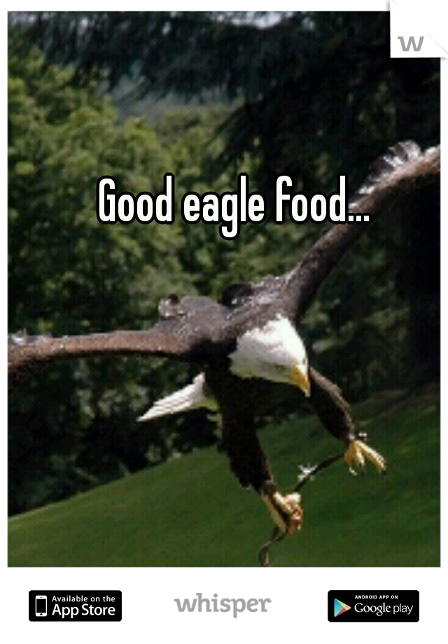 Good eagle food...