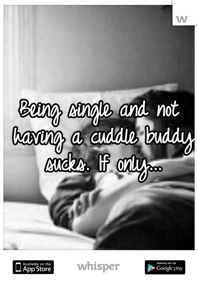 Being single and not having a cuddle buddy sucks. If only...
