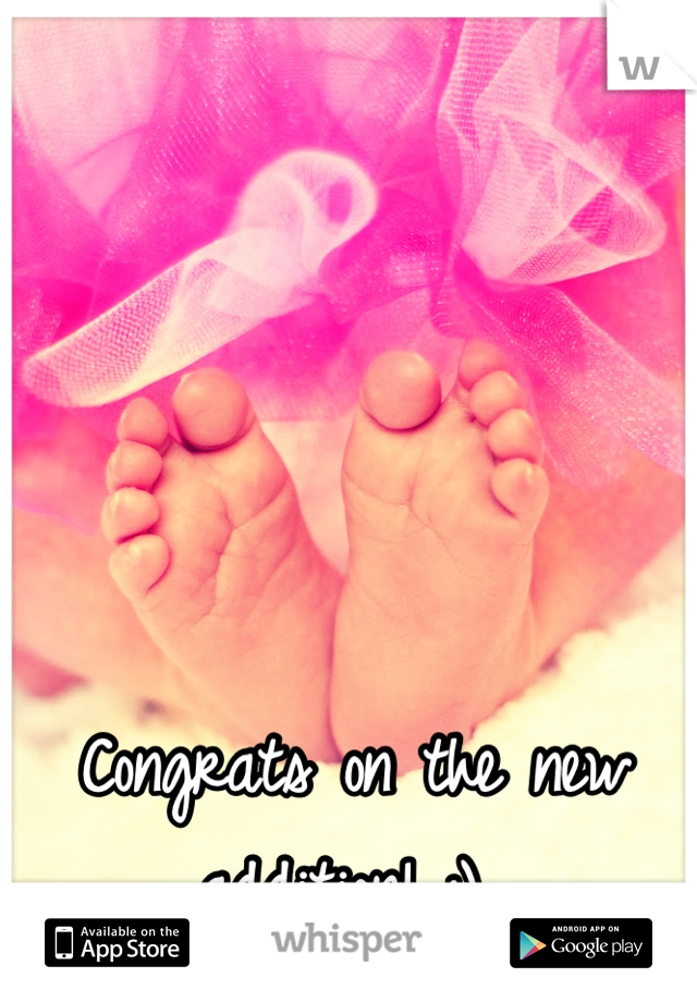 Congrats on the new addition! :) 