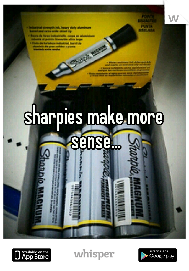 sharpies make more sense...