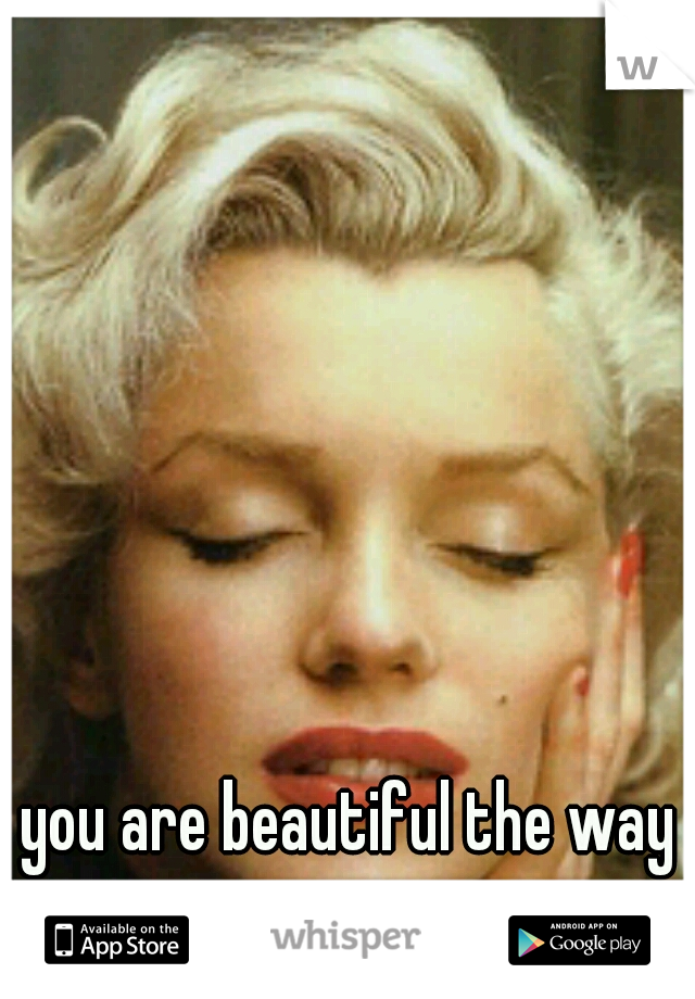 you are beautiful the way you are