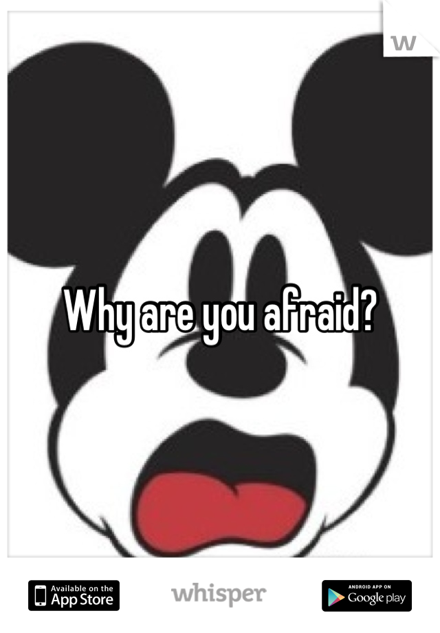 Why are you afraid?