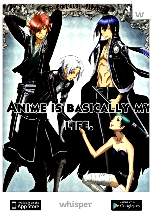 Anime is basically my life.