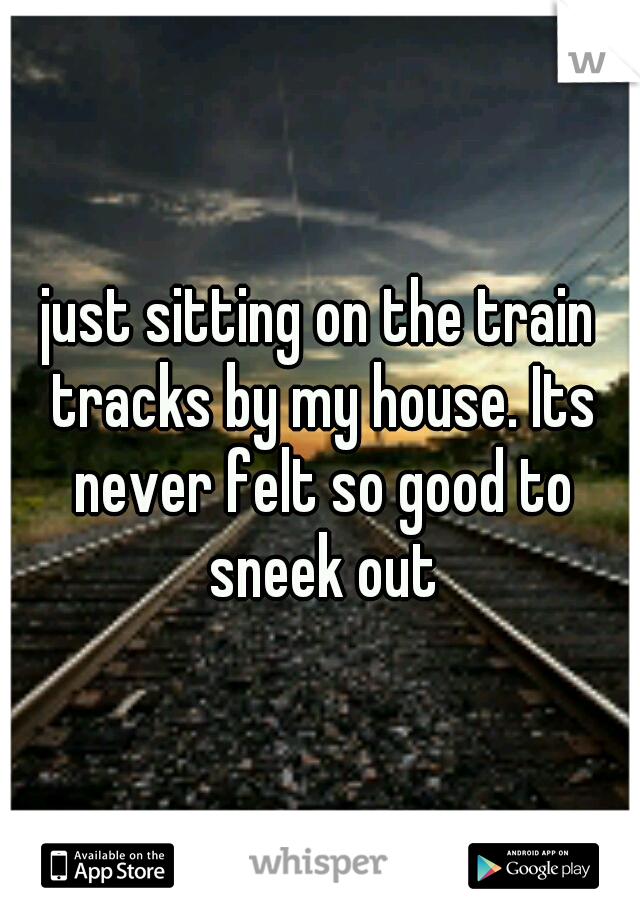 just sitting on the train tracks by my house. Its never felt so good to sneek out