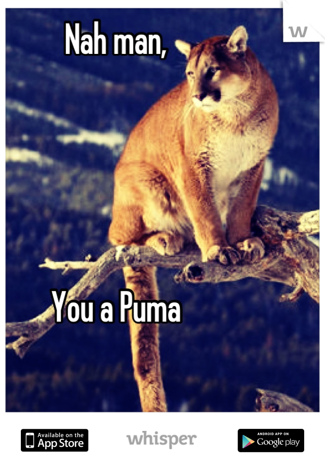 Nah man,





You a Puma