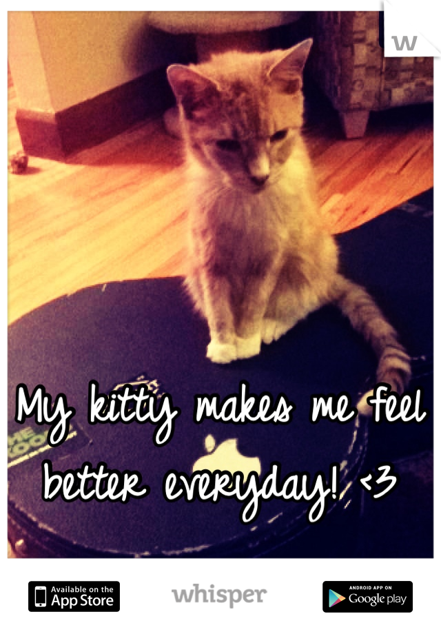 My kitty makes me feel better everyday! <3