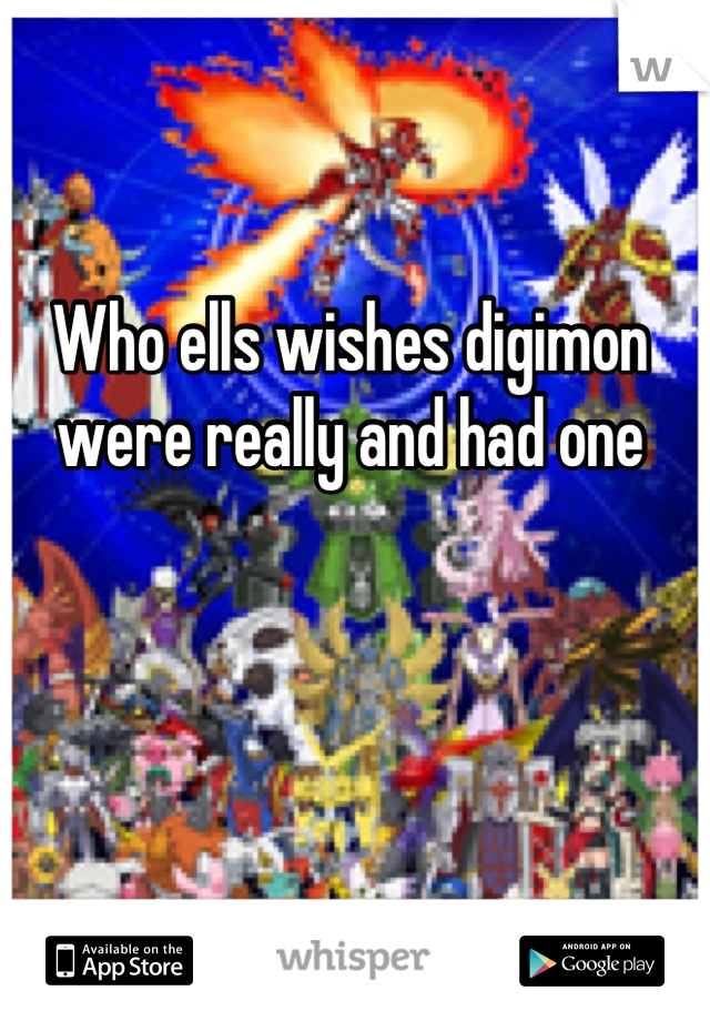 Who ells wishes digimon were really and had one