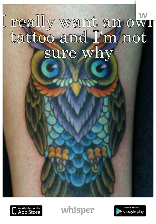 I really want an owl tattoo and I'm not sure why