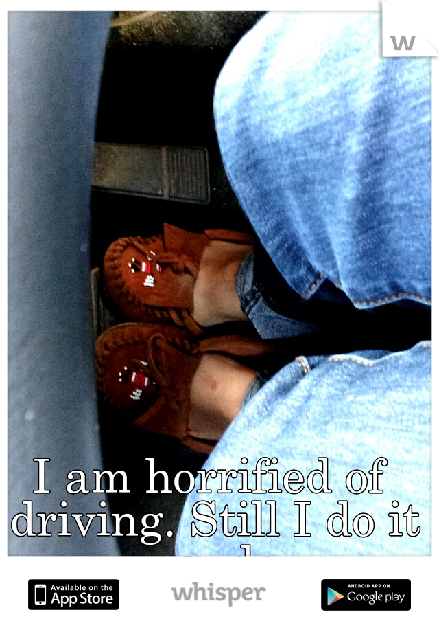 I am horrified of driving. Still I do it everyday.