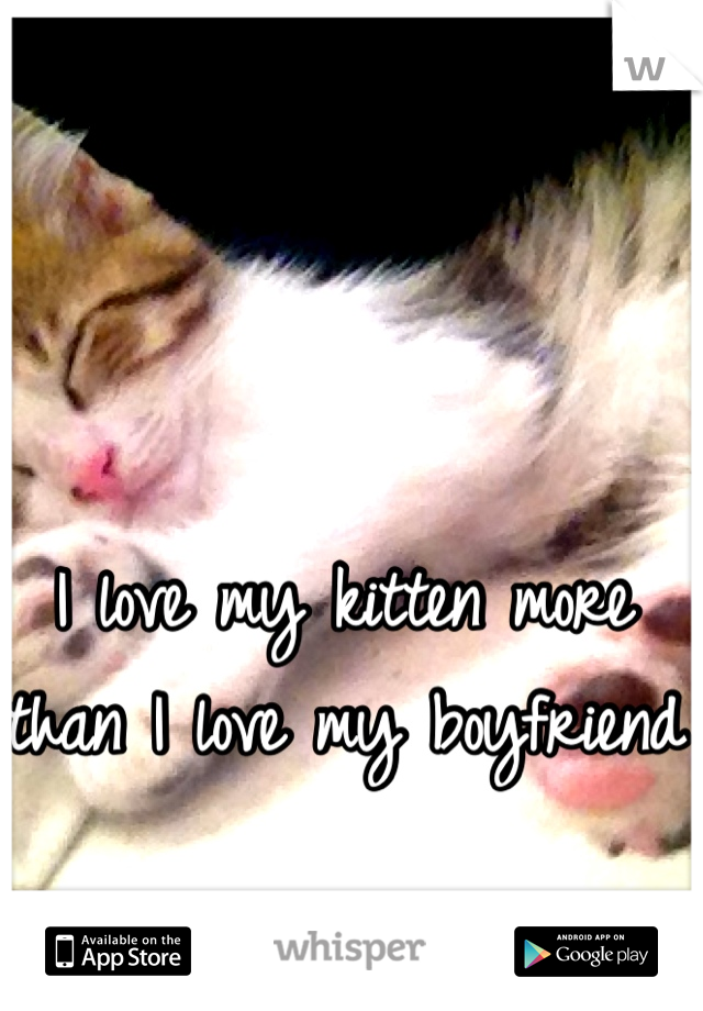 I love my kitten more than I love my boyfriend 