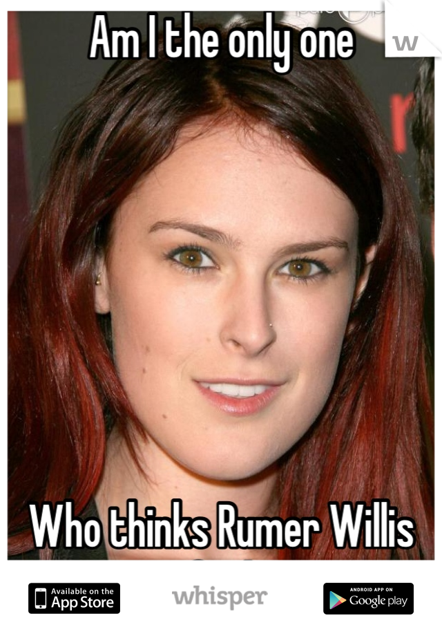 Am I the only one







Who thinks Rumer Willis
is fugly?