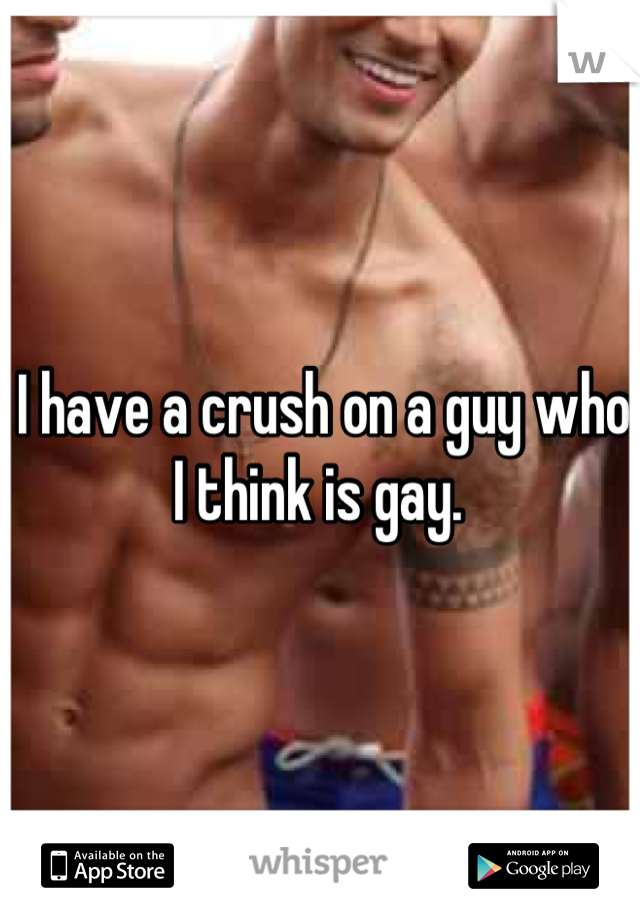 I have a crush on a guy who I think is gay. 