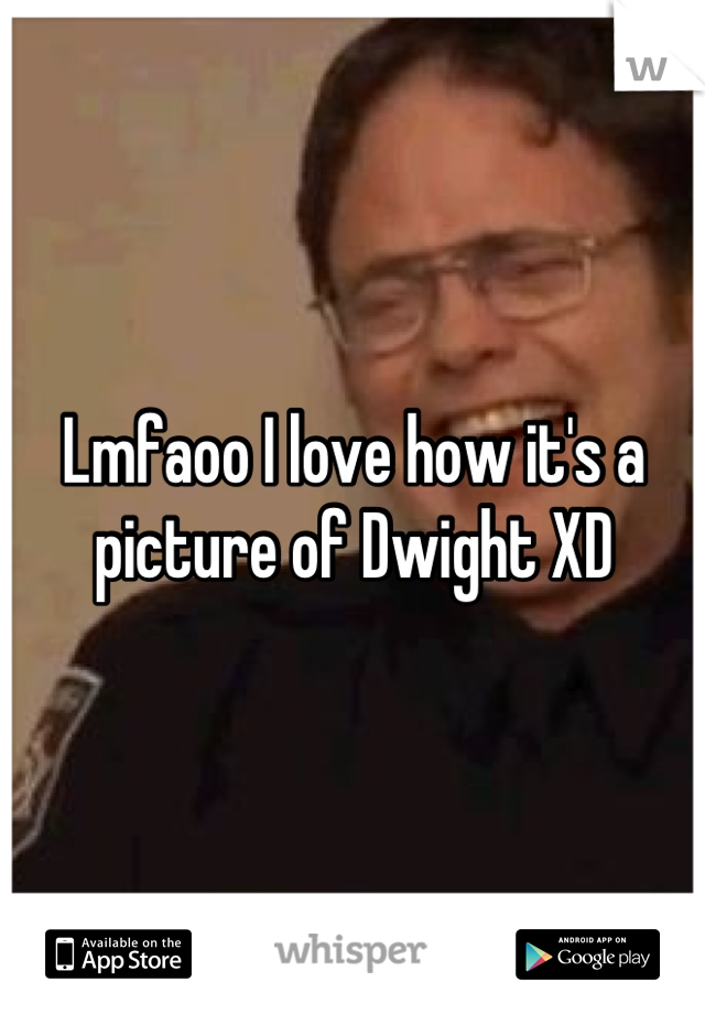 Lmfaoo I love how it's a picture of Dwight XD