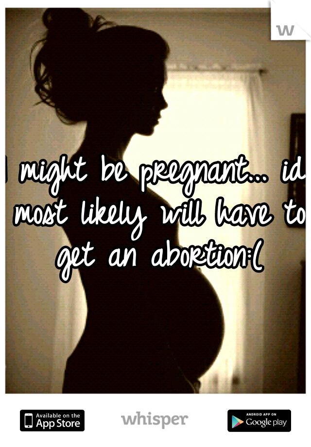 I might be pregnant...
id most likely will have to get an abortion:(
