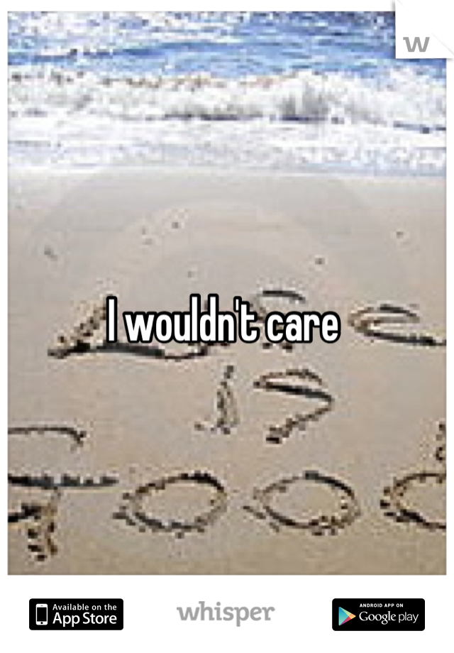 I wouldn't care 