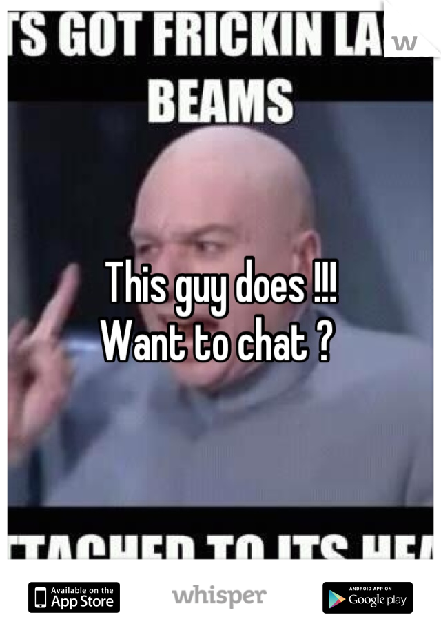 This guy does !!! 
Want to chat ? 