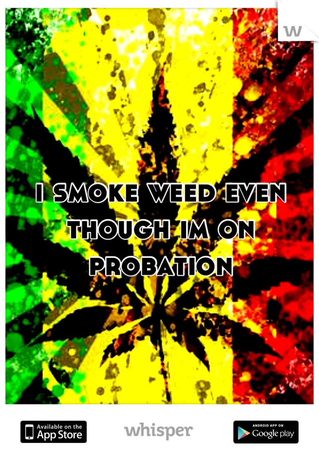 i smoke weed even though im on probation