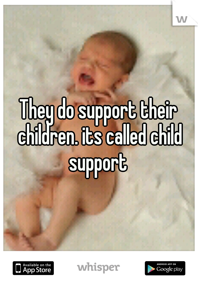 They do support their children. its called child support 