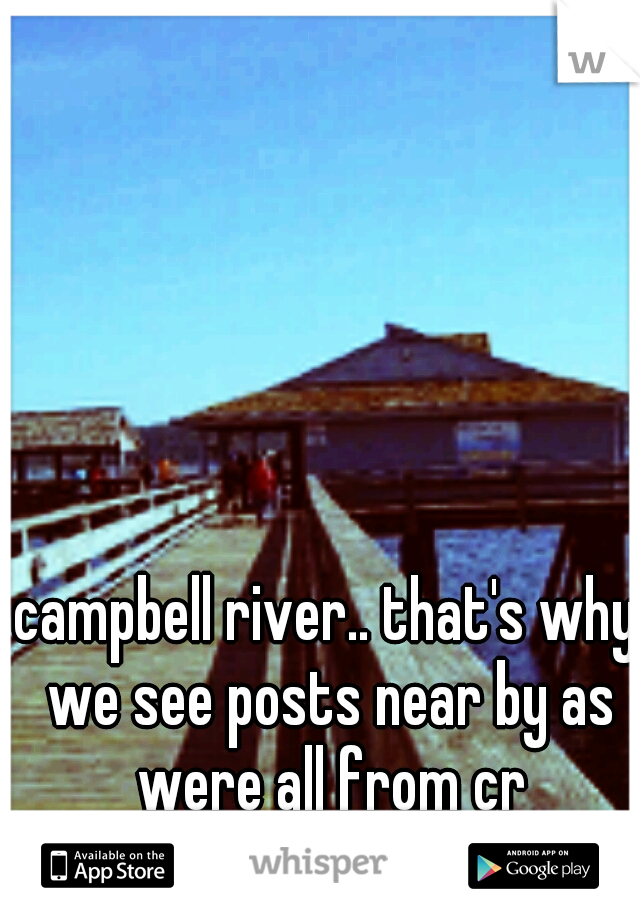 campbell river.. that's why we see posts near by as were all from cr