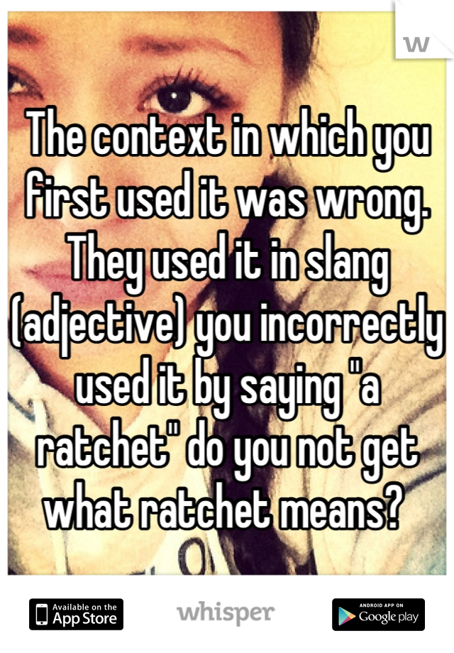 Ratchet adjective deals