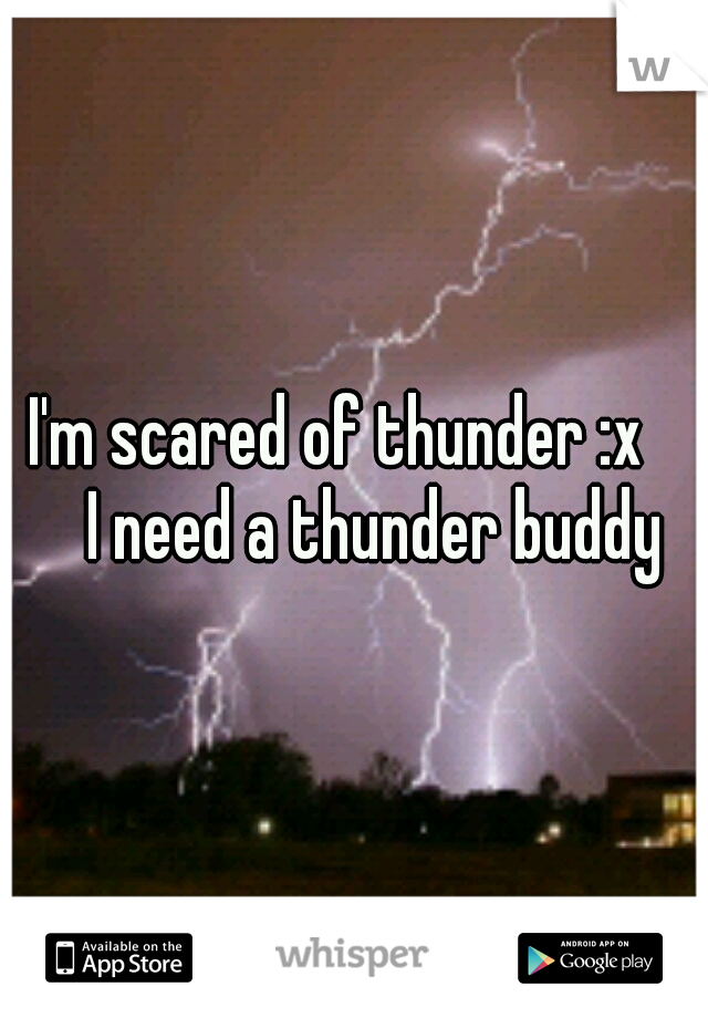I'm scared of thunder :x 
   I need a thunder buddy 