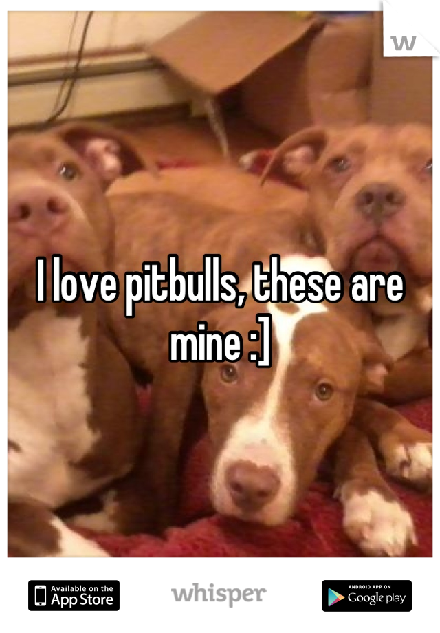 I love pitbulls, these are mine :]