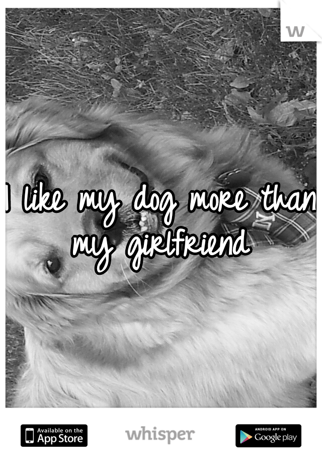 I like my dog more than my girlfriend 
