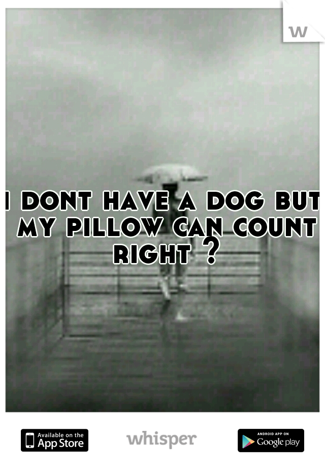 i dont have a dog but my pillow can count right ?