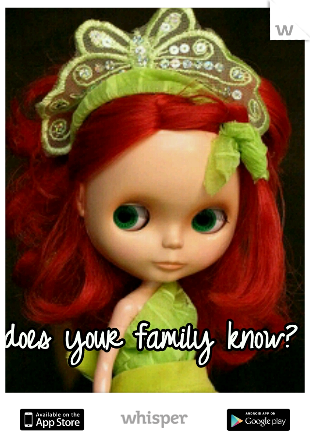 does your family know?