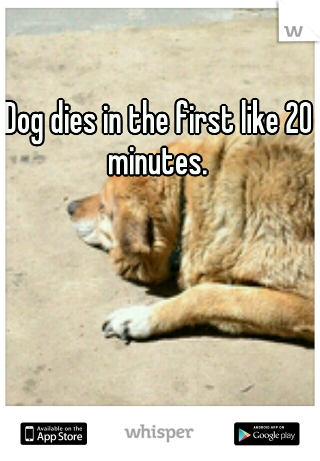 Dog dies in the first like 20 minutes. 