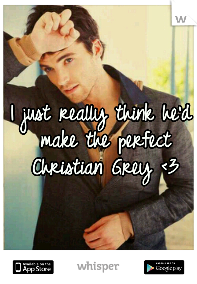 I just really think he'd make the perfect Christian Grey <3