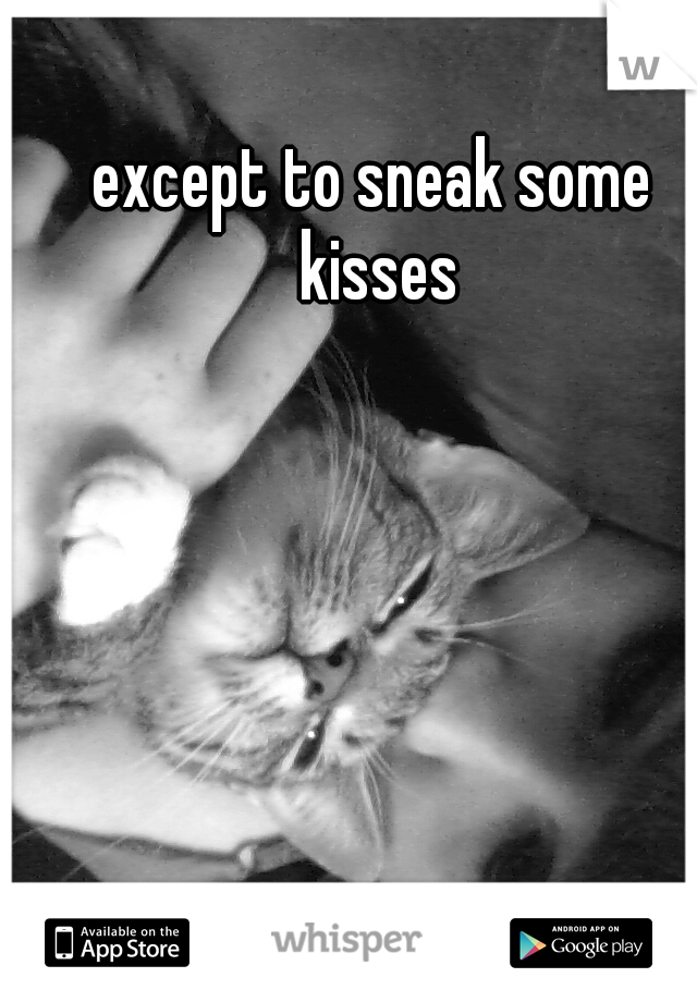 except to sneak some kisses