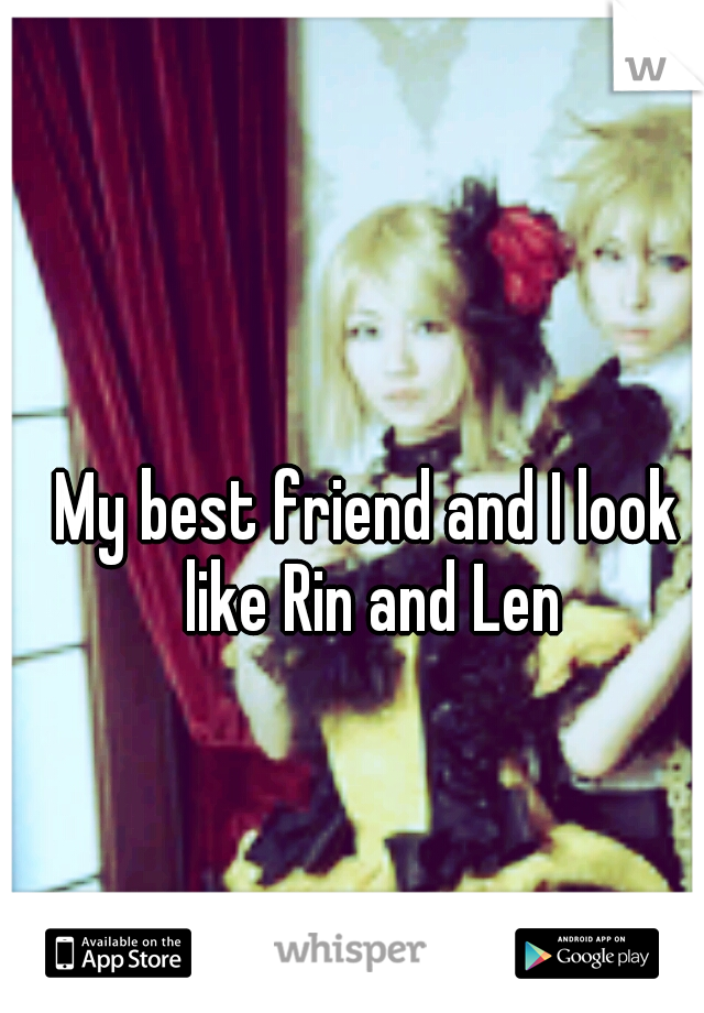 My best friend and I look like Rin and Len