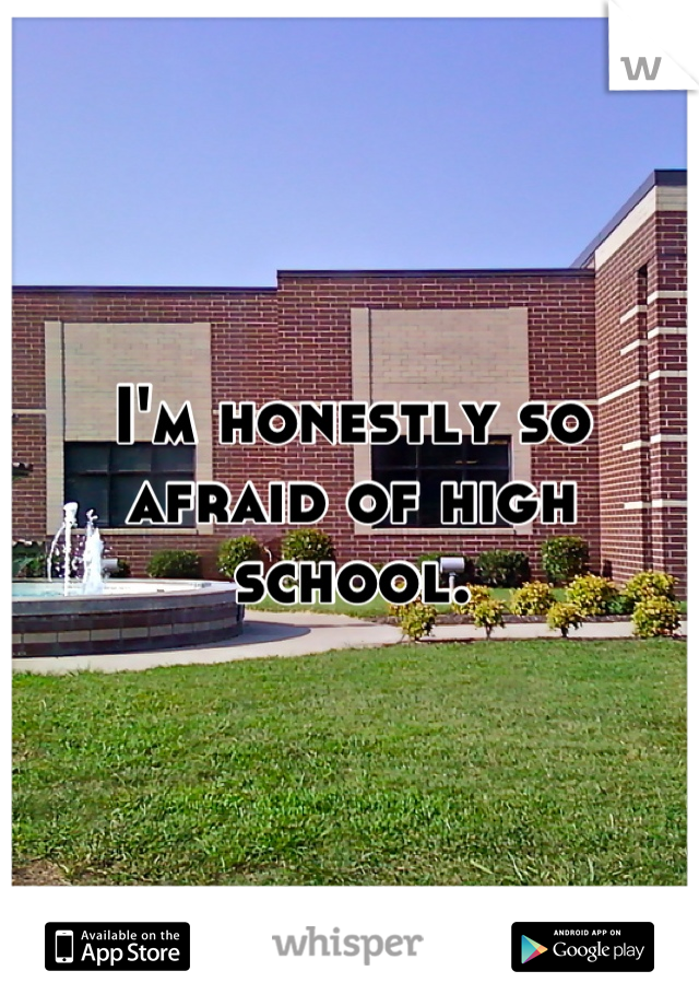 I'm honestly so afraid of high school.