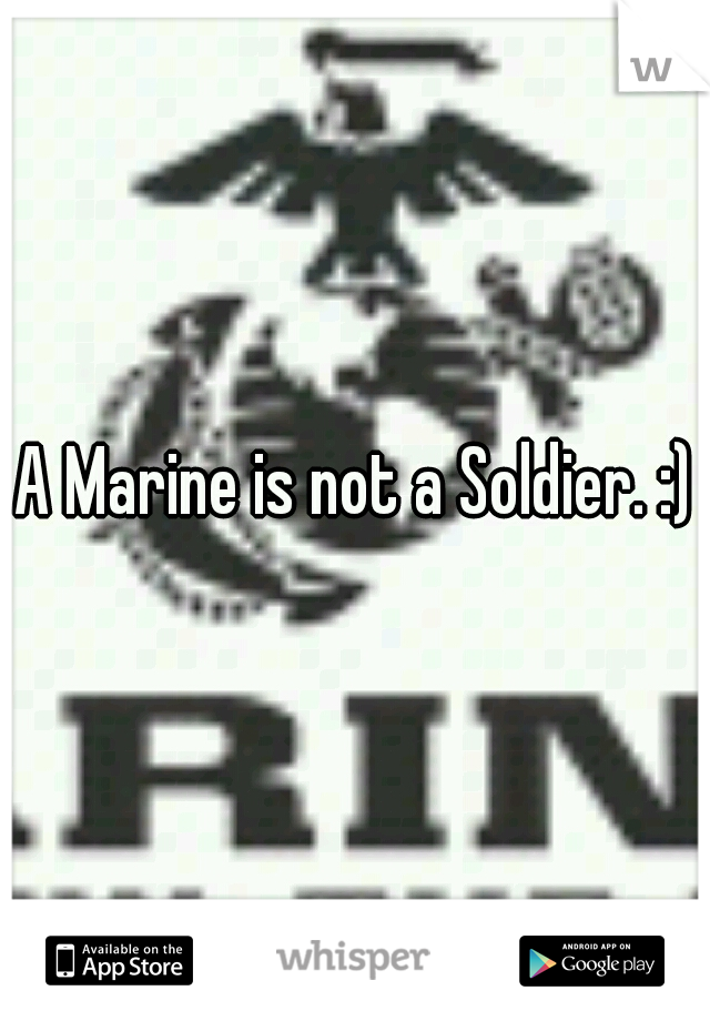 A Marine is not a Soldier. :)