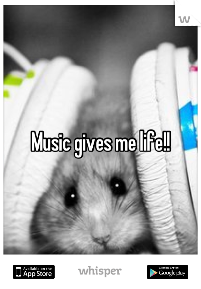 Music gives me life!!