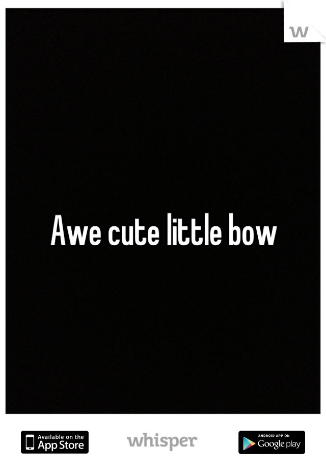 Awe cute little bow