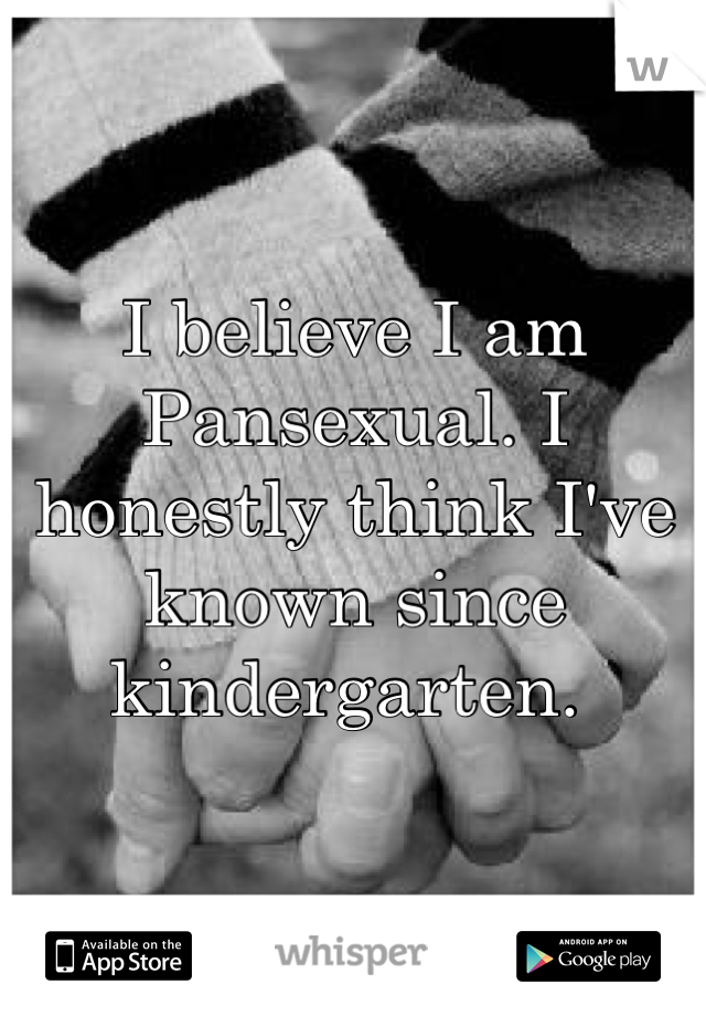 I believe I am Pansexual. I honestly think I've known since kindergarten. 