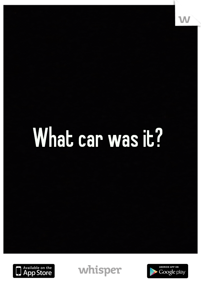 What car was it? 